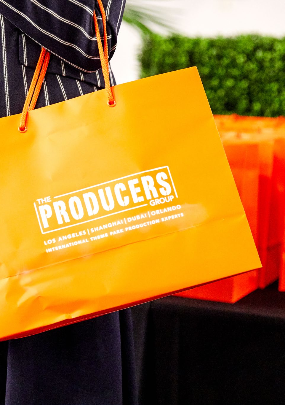Branded VIP gift bag presented to premium guests