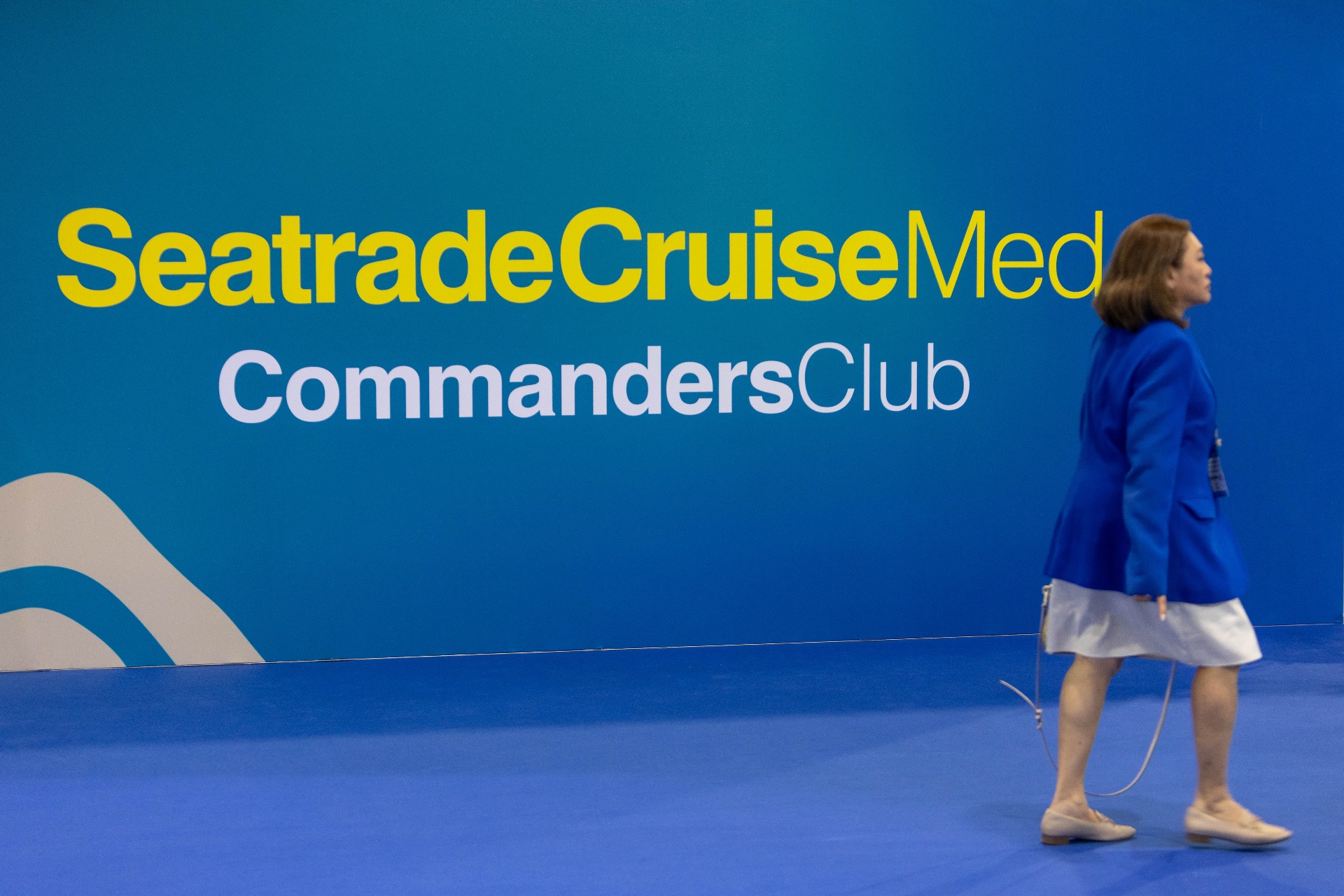 SeatradeCruiseMed Commanders Club branded backdrop